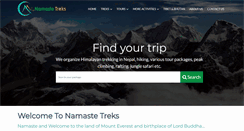 Desktop Screenshot of namastetreks.com